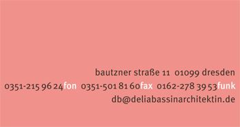 Visitenkarte Rückseite